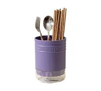 YKMYXZ, Égouttoir à couverts rond for cuillères, baguettes, fourchettes, porte-couverts, bloc à couteaux 3 couleurs(Purple)