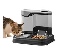 YKMYXZ Ensemble Distributeur Automatique de Nourriture et d'eau for Chat Chien | Gamelles for Animaux Compagnie, for la Maison Les Vacances(Black)