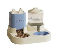 YKMYXZ Ensemble Distributeur de Nourriture et d'eau for Chat, mangeoire for Animaux Compagnie, Double Bol avec Bouteille Automatique(Blue)