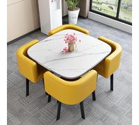 YKMYXZ Ensemble Table à Manger et chaises Bureau Salle de réunion réception négociation 1 Table 4 chaises for Appartement Familial(H)
