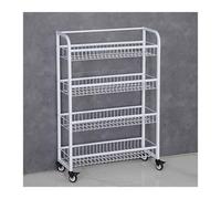 YKMYXZ, Étagère de supermarché à 4 Niveaux, étagères de Rangement for Salle de Bain, Bureau, Cuisine, supérettes, présentoirs à Chips, Bonbons et Fruits(White,23.62x7.87x33.86 in/60x20x86 CM)