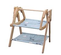 YKMYXZ étagères pour Chat， Hamac balançoire en Bois for Chat - Lit Double Couche for Animaux de Compagnie, for Chats Petite et Moyenne Taille ou Petits Chiens | Facile à Assembler | Jouet for(B)