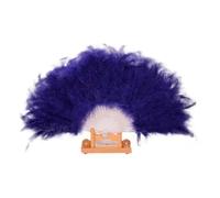 YKMYXZ, Éventail de Plumes d'autruche colorées, 1 pièce, Plumes moelleuses, à Main, for célébration, Mariage, Danse, Spectacle sur scène, Accessoires de décoration d'halloween, Artisanat(PP)