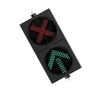 YKMYXZ, Feu de signalisation LED Rouge Vert 200 mm, Coque PC, IP65, avec Pare-Soleil, for Station de péage, Station de Lavage