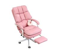 YKMYXZ, Gamichair, Chaises de Bureau pivotantes en polyuréthane Multicolore, Dossier Haut, Hauteur réglable, Rose(Pink)