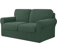 YKMYXZ， Housse de canapé 7 pièces avec Bande élastique, Extensible, antidérapante, Protection de Meubles, Vert armée, 2 Places