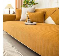 YKMYXZ, Housse de canapé antidérapante en Chenille à Chevrons, Douce et Moelleuse, for Un Confort Optimal et Une Protection optimale des Meubles(Orange,70 * 210cm/27.5 * 82.6inch)