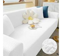 YKMYXZ, Housse de canapé élastique for Salon, for canapé d'angle en L, 1/2/3/4 Places, matériau épais et Durable(White,4 Seater 235 300cm)