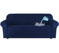 YKMYXZ, Housse de canapé en Velours Extensible et Hydrofuge, Protection Universelle for Meubles, Daim Gris, 4 Places(Navy Blue,3 Seater(173 229cm))