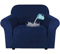 YKMYXZ, Housse de canapé en Velours Extensible et Hydrofuge, Protection Universelle for Meubles, Daim Gris, 4 Places(Navy Blue,1 Seater(80 120cm))