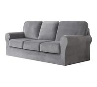 YKMYXZ, Housse de canapé Extensible 2 Places avec Coussins et Housses de Dossier séparés Nero, Compatible avec Un canapé 3 Places(Grigio Chiaro.)
