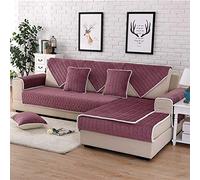 YKMYXZ, Housse de canapé sectionnelle Luxueuse en Velours, antidérapante, for canapé en Forme de L, 90 x 240 cm, 1 pièce(A,110x240cm 1pcs)