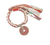 YKMYXZ, Longhu - Bracelet de montagne, corde tressée, argent en cuivre, boucle Taiji Bagua, corde rouge