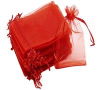 YKMYXZ, Lot de 100 Sacs de Culture for Fraises, Raisins, Fruits, Filets de Protection for Plantes et légumes, for Outils de Jardinage(Red,10x15cm (100 Pcs))