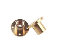 YKMYXZ, Lot de 2 écrous à bride en laiton T8, 4 brins, for le support de tous les écrous en cuivre, vis de guidage du moteur pas à pas(Pitch 2mm Lead 10mm)