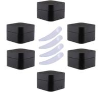 YKMYXZ, Lot de 6 Pots à crème carrés en Plastique Bleu de 30 ML, Pots cosmétiques avec Doublure intérieure, for baume à lèvres, Lotion(Svart,50ml)
