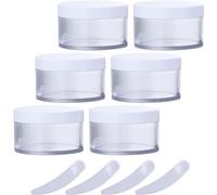 YKMYXZ, Lot de 6 Pots cosmétiques vides Transparents en Plastique de 200 g avec Couvercle à vis, récipient de 200 ML for Masque Facial, lotions, crème(200ml)