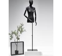 YKMYXZ, Mannequin de Couture à Hauteur réglable, Buste Extra-Petit for vitrine/Atelier de Couture/couturière(Black Stand with Head and Arms)