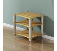 YKMYXZ, Meuble de Rangement for Lecteur de disques stéréo, étagères de Rangement for équipements Audio-vidéo domestiques, Design à Coins arrondis(Oak 3 Tier)