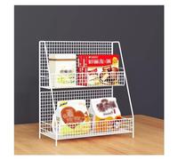 YKMYXZ, Organisateur de collations for comptoir, présentoir de Vente au détail, étagère de Rangement for collations, Support de Rangement en Fil de Bureau, H(White,30x15.5x34.5cm)