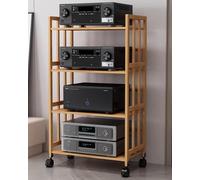 YKMYXZ， Organisateur de Rangement d'équipement d'enregistrement de Jeu Ouvert for Coin, vitrine d'enceintes HiFi à 2, 3, 4 et 5 Niveaux (Large)(4 Tier,80cm(31.5in) Wide)