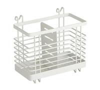 YKMYXZ, Organisateur d'ustensiles en métal avec 2 compartiments, égouttoir à ustensiles blanc for cuillères, baguettes, fourchettes, couteaux