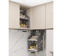 YKMYXZ, Organiseur de Rangement Mural for Armoire de Cuisine, Panier à épices Rabattable et Facile d'accès, Profondeur 28 cm(55cm/21.7in Width)