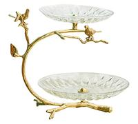 YKMYXZ plats de service de noël, Assiette à Dessert haut de gamme, ornements de rangement, décoration européenne, Table basse légère, assiette à fruits et bonbons