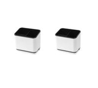 YKMYXZ, Porte-couteaux multifonctionnel en plastique, égouttoir à couverts, égouttoir à fourchettes à double couche, bloc à couteaux(Black)