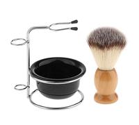 YKMYXZ, Porte-rasoir Supports de brosse de rasoir pratiques for hommes, ensemble de supports de brosse de rasage en bois de barbier de mode, kit de support de rasoir for bol en acrylique en acier inox