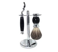 YKMYXZ, Porte-rasoir Supports de brosse de rasoir pratiques for hommes, ensemble de supports de rasage manuel for brosse à cheveux de blaireau en acier inoxydable, outils de nettoyage de toilettage de