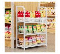 YKMYXZ, Présentoir à Snacks Blanc à 3/4/5 étagères for supermarchés(White,3 Tiers)