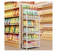 YKMYXZ, Présentoir à Snacks Blanc à 3/4/5 étagères for supermarchés(White,5 Tiers)