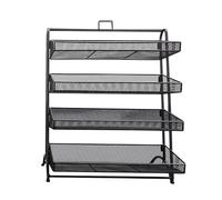 YKMYXZ, Présentoir de comptoir for confiseries, présentoir à Snacks en métal avec paniers et étagère à Fruits(Black,41 * 25 * 51.5cm)