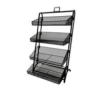 YKMYXZ, Présentoir de comptoir for confiseries, présentoir à Snacks en métal avec paniers et étagère à Fruits(Black,28 * 21 * 49.5cm)