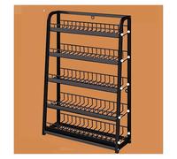 YKMYXZ, Présentoir Mural à 5 Niveaux for comptoir de supermarché, présentoir à Snacks, Support à Chips en Fil métallique for Bureau de caissier(Black,60 * 15 * 6cm)