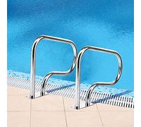 YKMYXZ, Rampes for piscines creusées, rampe d'escalier en acier inoxydable, rampe avec plaque de base à montage rapide, ensemble complet