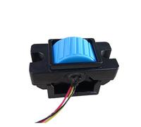 YKMYXZ, SMC102 Poussée monoaxe noire, tige à bascule à effet Hall, poignée industrielle, ingénierie, télécommande, joystick à effet Hall, manœuvres sûres(B-d11=11th Gear,0 5V)