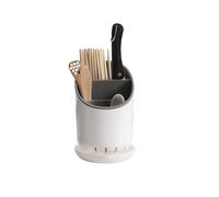 YKMYXZ, Support à couteaux, rangement de cuisine, baguettes, tube avec égouttoir, support de rangement for vaisselle(White)