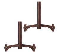 YKMYXZ supports pour assiettes, Ensemble de 2 présentoirs for assiettes, chevalets, cadres et supports en bois, bols for photos(10inch)