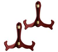 YKMYXZ supports pour assiettes, Lot de 2 présentoirs en résine, chevalet, support photo for décoration d'intérieur(Bruin,16cm)
