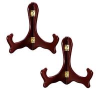 YKMYXZ supports pour assiettes, Lot de 2 présentoirs en résine, chevalet, support photo for décoration d'intérieur(Bruin,14.5cm)