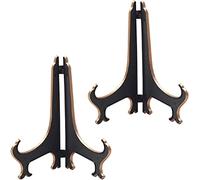 YKMYXZ supports pour assiettes, Lot de 2 présentoirs for assiettes et , for exposer des photos ou autres objets lors mariages, d'ornements à domicile, d'anniversaires, etc(Black,7inch)