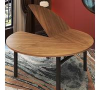 YKMYXZ, Table à Manger Ronde en Bois sans Pieds, Table de Banquet for Restaurant Commercial, épaisseur 1,8 cm(Walnut Wood,180 cm (70 inch))