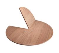 YKMYXZ, Table de Salle à Manger en Bois sans Pieds, Plateau de Table Pliable en Quart de Cercle for fête à la Maison, Facile à Ranger(Walnut Wood,140 cm (55 inch))