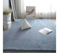 YKMYXZ Tapis de Chaise pour Tapis， Tapis Longs en Peluche lavables, à Poils Longs, antidérapants, Confortables, de Sol, for Salon, Chambre à Coucher(Grey Blue,120 * 180cm)
