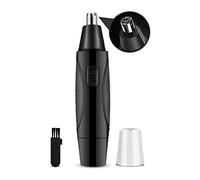 YKMYXZ, Tondeuse oreilles, nez et sourcils - Tondeuse indolore for hommes et femmes, fonctionne à piles, kit de tondeuse à poils de nez, noir