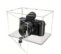 YKMYXZ Vitrine de Rangement sécurisée for Appareil Photo et Souvenirs, Organiseur de comptoir Anti-poussière(15cm(6") x15cm(6") x30cm(12"))