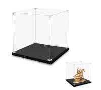 YKMYXZ Vitrine en Acrylique, 15 x 15 x 15 Pouces, Cubes en Acrylique avec Base Noire, Grandes vitrines Transparentes for poupées