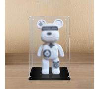YKMYXZ Vitrine Transparente Anti-poussière à Monter soi-même avec Base Noire, boîte de Rangement de comptoir for Souvenirs(20cm(8") x20cm(8") x25cm(10"))